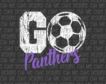 SVG DXF PNG cut file cricut silhouette cameo scrap booking Go Panthers Soccer Distressed