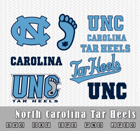 University North Carolina Tar Heels SVG DXF Logo Vector Cut