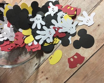 Mickey Mouse Confetti, Mickey Mouse Birthday, Mickey Mouse Decor, Mickey Mouse Theme Party,Mickey Mouse Die Cuts