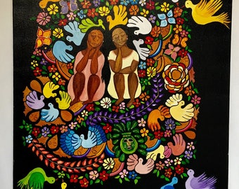 Acrylic painting on canvas Latino