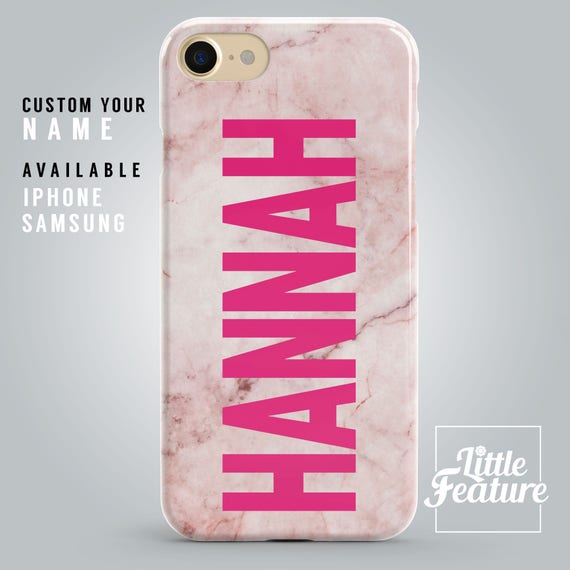 iPhone 8 Case iPhone 7 Case pink marble phone case marble name