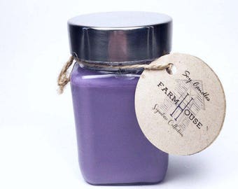 Violet Lime Scented Soy Candle 9oz, Soy candles for sale, Scented Candle, Natural Candle, Purple Candle, Mason Jar Candles