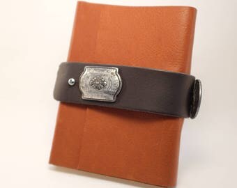 Blank book, journal, notebook, diary, leather, leather, pocketbook, notebook, diary, handcrafted, book, paper, Bavaria, Bavaria