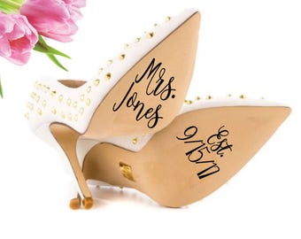Wedding Shoe Decal, Personalized Wedding Decal, Wedding Shoe Stickers, I Do Shoe Stickers, I Do Shoe Decal, Personalized Wedding Sticker