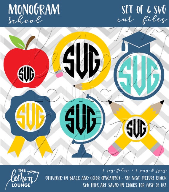 Download School Monogram svg 6 school svg files teacher monogram