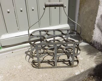 Vintage French Wine Bottle Carrier