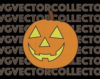 Jack-o-lantern Halloween Pumpkin, SVG DXF EPS Png, Clip Art, Instant Digital Download