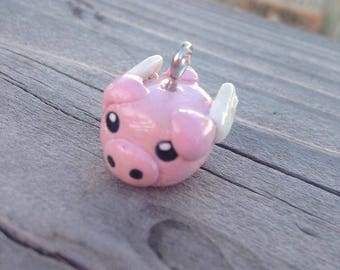 When Pigs Fly Polymer Clay Charm