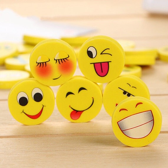 Emoji Erasers 20 Pcs Smiley Face Eraser happy face eraser
