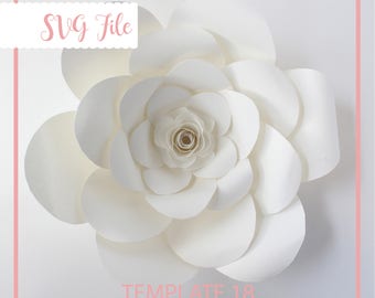 Valentines Day SVG Flower Center Template Paper Flower