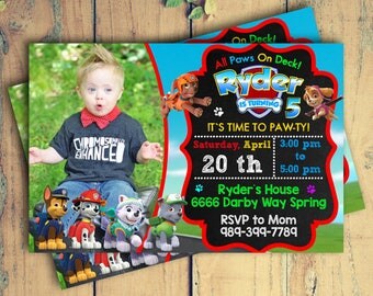 Paw Patrol Invitation/Paw Patrol/Paw Patrol Birthday/Paw Patrol Birthday Invitation/Paw Patrol Party/Paw Patrol Invites/Paw Patrol Download