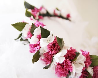 Couronne Tahitienne (Grand modèle) vraies fleurs stabilisées