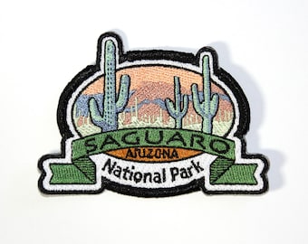 Official Saguaro National Park Souvenir Patch Arizona Cactus Iron-on FREE SHIPPING Scrapbooking