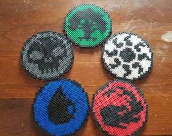 Perler bead coasters | Etsy