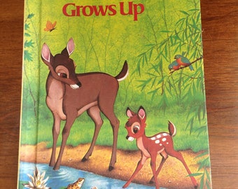 Vintage Disney Bambi grows up book 1970s Matt cover