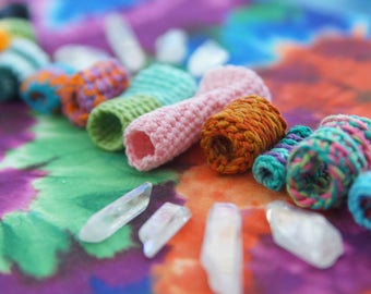 Custom Crochet Soft Fabric Dreadlock Beads