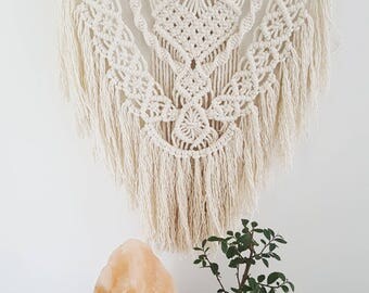 Modern Macrame Wall Hanging with a Boho Style Fringe - Gift, Nursery, Home Decor