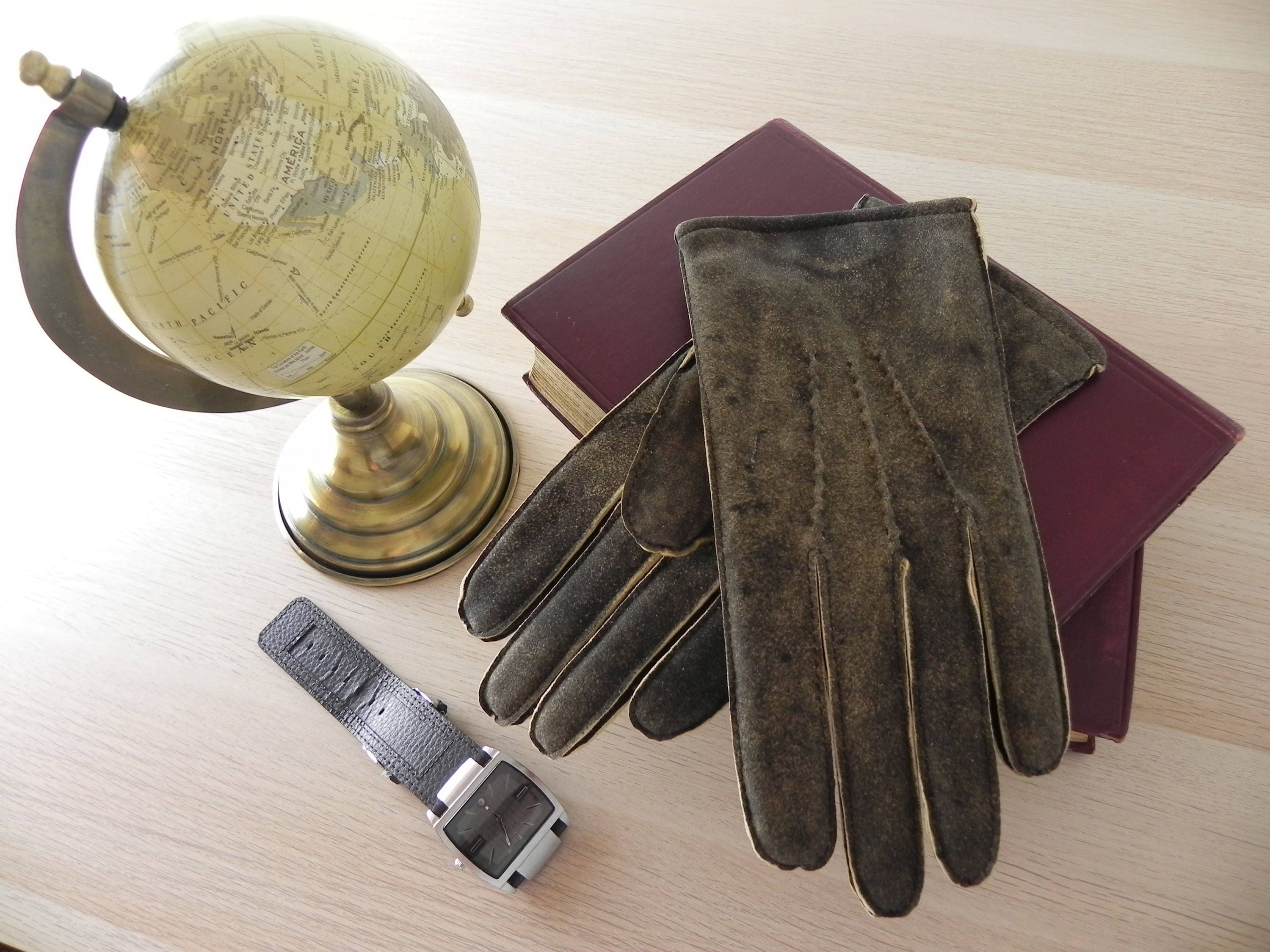 bronze leather gloves