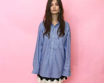 Oversized striped menswear shirt