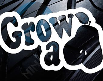 Grow a Pair Vinyl Decal Sticker (car/truck laptop/netbook window yeti)