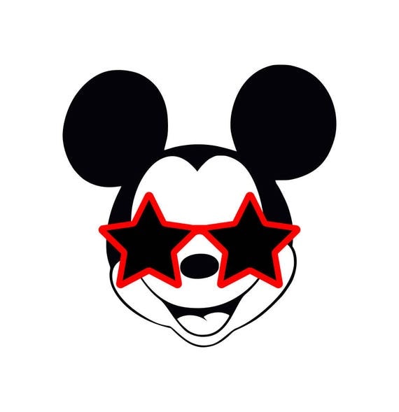 Download Mickey Mouse Sunglasses Star svg disney svg cricut silhouette