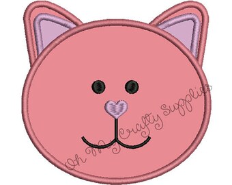 Kitty Cat Applique Embroidery Design