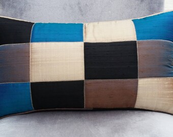 KISSmet No.. 2, elegant hand-woven Indian dupioni silk pillows
