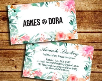 Agnes and Dora Business Cards, Double sided Agnes and Dora Business Cards, Marketing Card
