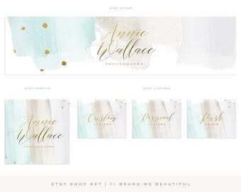 Etsy Shop Set, Etsy Business, Etsy Banner, Logo Design, Handwritten Logo, Calligraphy Logo, Hand Lettered Logo, Business Branding