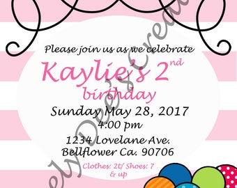 Hello Kitty, Hello Kitty Invitation, Hello Kitty Invite, Hello Kitty Birthday