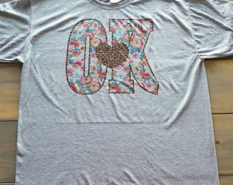 Floral Okie tee
