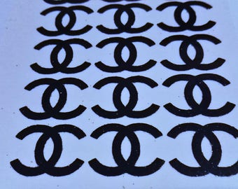 15 Chanel Glitter stickers Chanel decals Designer decal Designer logo