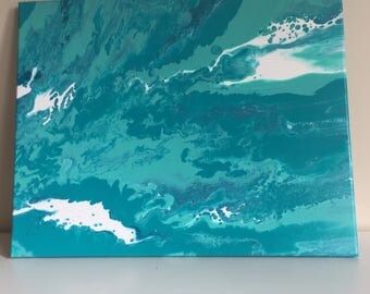 Ocean blue painting Etsy