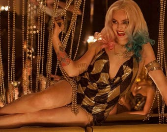 Harley Quinn Suicide Squad Club Scene Cosplay Lace Front Wig
