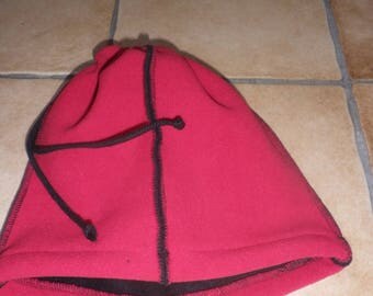 CAP or neck cords, stopper and Red fleece