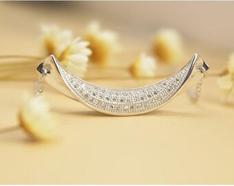 Pendant Crescent Moon Sterling Silver 925