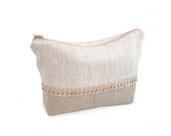 Silver lame Linen case