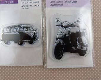 Assortment of small scrap clear stamps