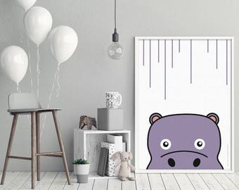 Deco poster / Poster Ghislain hippo