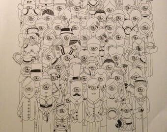 Ghost People (surreal drawing)