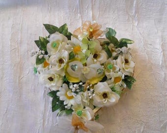 Heart shaped wedding table centerpiece