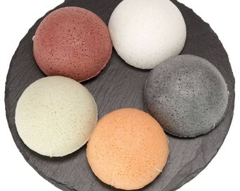 Vegan Facial Cleanser Konjac Root Sponge - Green