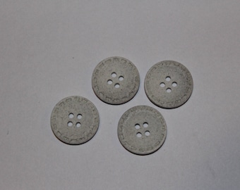 supplies fired earth light gray round button sewing notions
