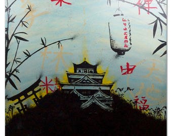 Painting on Canvas 3D 100X100cm / "Temple"
