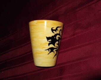 6 cups mugs bowls painted by hand with name and color choice