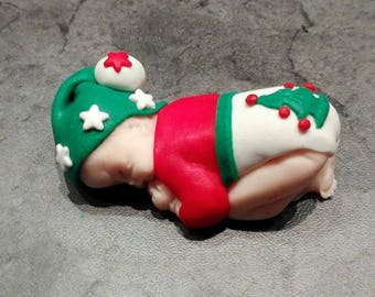 baby Christmas polymer clay