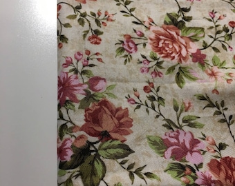 fabric cotton flowers - 110 cm * 29.5 cm