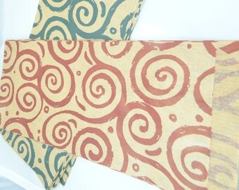 set of 10 kraft Brown decor Burgundy bags