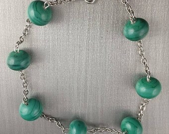 Glass bracelet. Lampwork Glass Beads