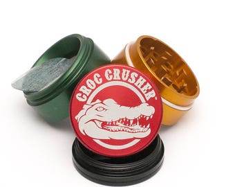 Croc Crusher 4 Piece Herb Grinder | 1.5" Inch Weed Grinder | Rasta